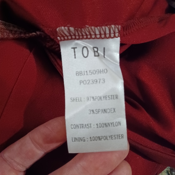 NWT Tobi Romper • Burgundy With Mesh Cut Outs •Size L - Picture 11 of 11